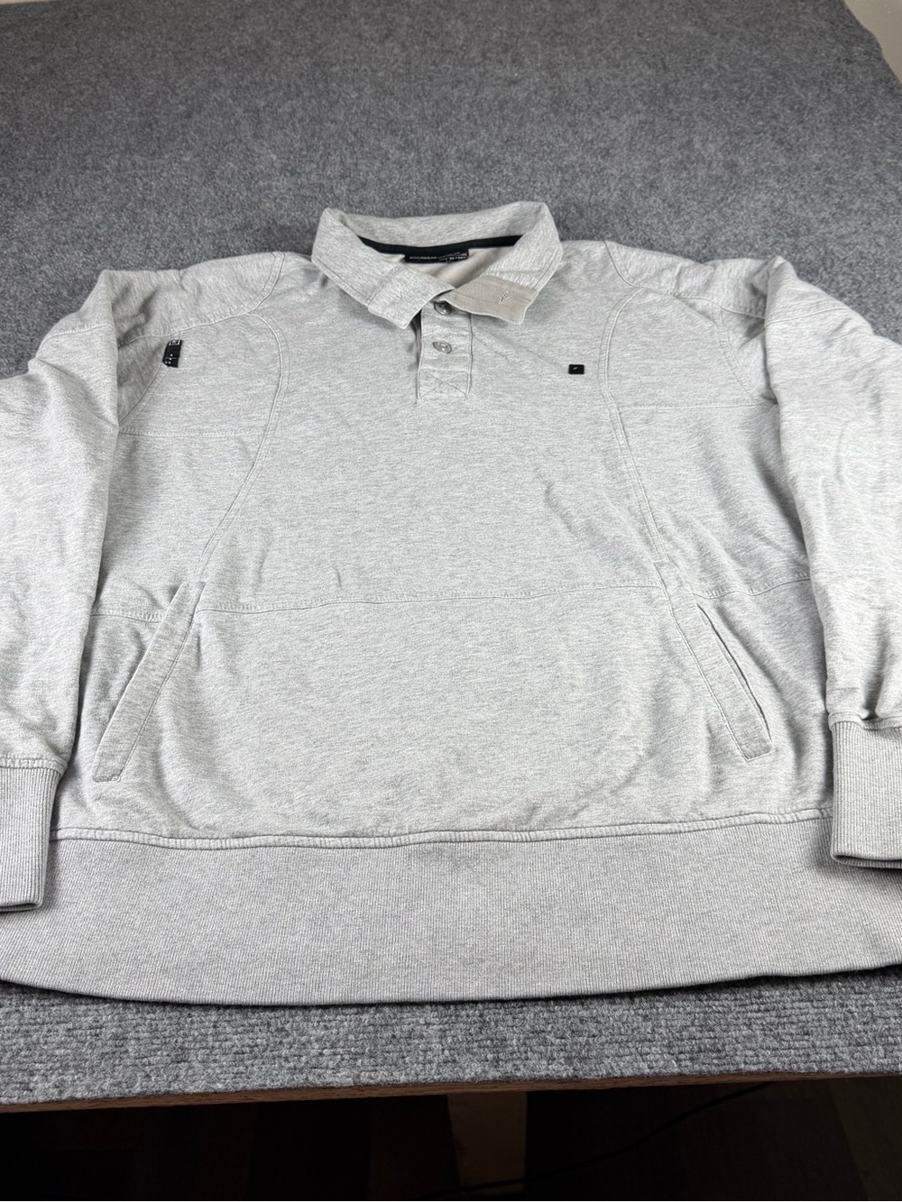 Y2K Rocawear men’s gray collared pullover sweatshirt 3XL Hip Hop Streetwear